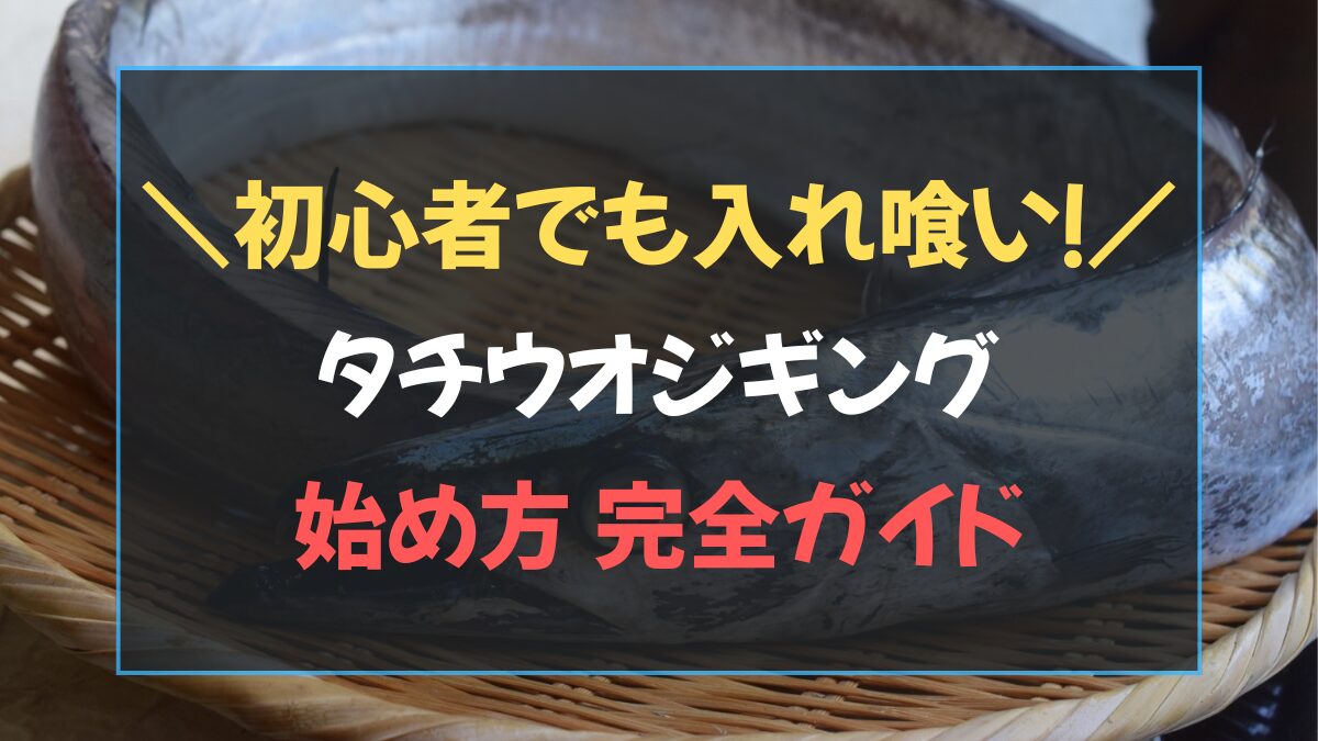 タチウオジギングの始め方完全ガイド｜タックル・釣り方・便利道具。タチウオジギング 釣り方完全ガイド