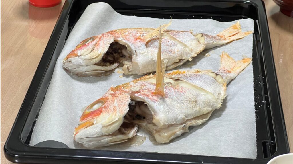レンコダイの塩焼きの写真